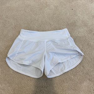 White lululemon speed ups! Mid rise!